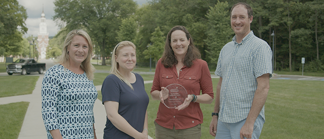 Dartmouth College receives a Sustainability Leadership Award from Casella