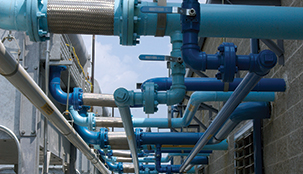 Pipes at a Casella recycling facility