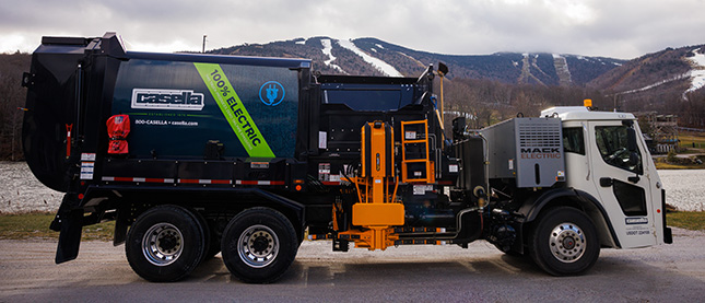 A Casella EV waste truck.